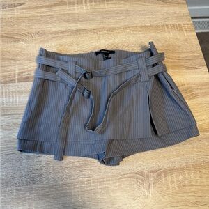 Forever 21 Blue Pinstriped Mini Skirt